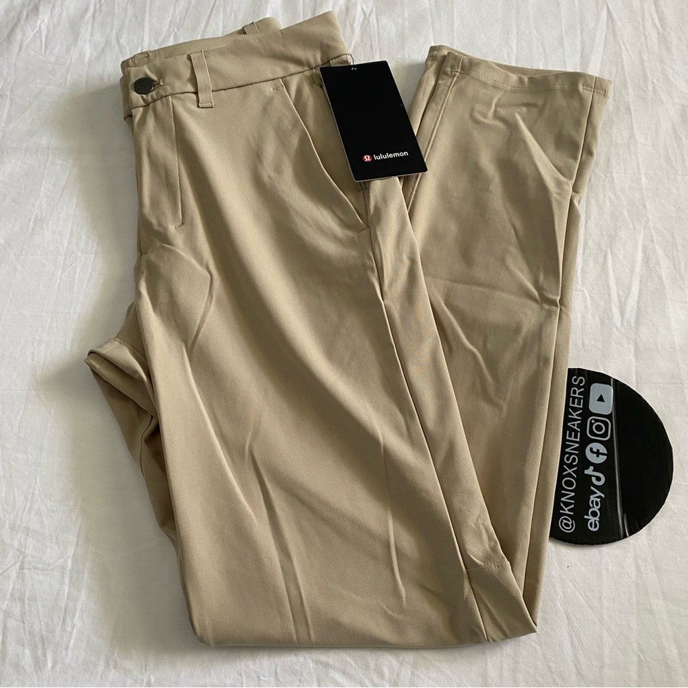 Lululemon Commission Pant Slim 32"L Warpstreme TRNH Trench Beige Men's Size 28